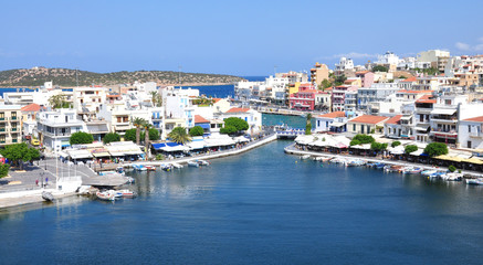 Fototapeta na wymiar town, Agios Nikolaos, Crete, Greece