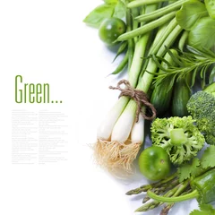 Crédence de cuisine en verre imprimé Légumes légumes verts
