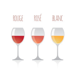 Isolated wine glasses set