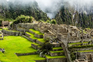 Foto op Plexiglas Machu Picchu Machu Picchu, de oude Inca-stad in de Andes, Peru