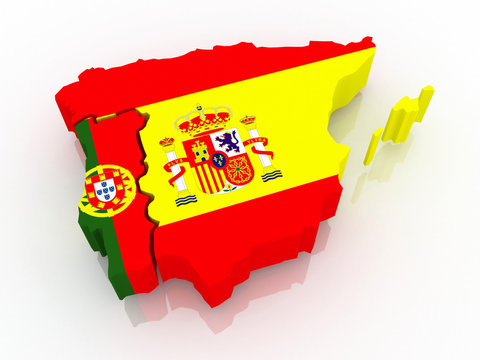 Map of Spain and Portugal.