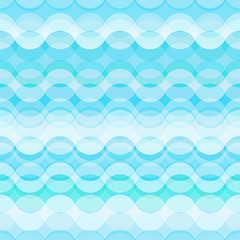 Seamless retro abstract pattern with stylized blue waves. Eps10