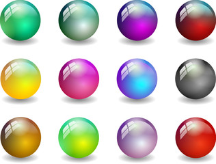 bunte Glasmurmeln Set