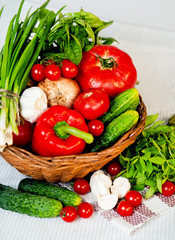 vegetables in the basket