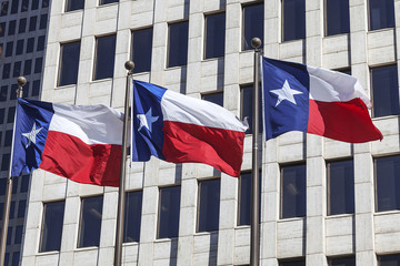 Three Texas Flags