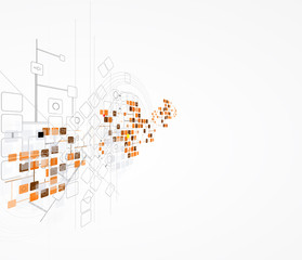 science futuristic internet computer technology business solutio