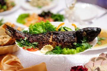 Fine restaurant dinner table place setting