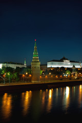 Fototapeta premium Moscow Kremlin at night