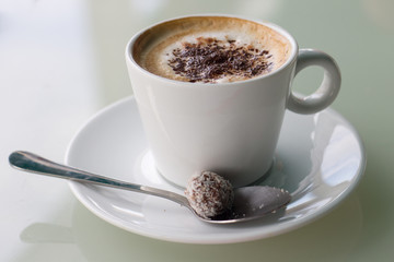 Cup of Coffee and candy