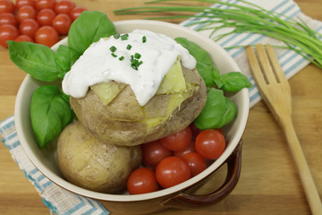 Ofenkartoffel mit Quark