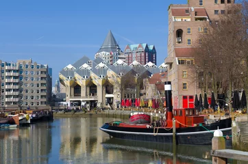 Fotobehang oude haven van Rotterdam © hansenn