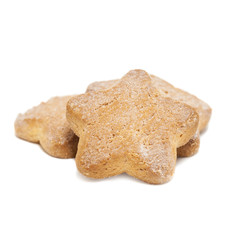 star cookies isolated on white background