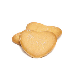heart cookies isolated on white background