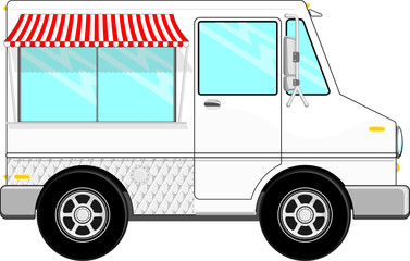 food truck cartoon vector