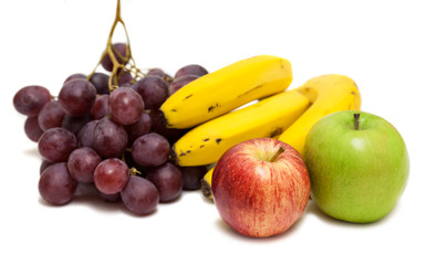 Naklejka na ściany i meble variety of fruit isolated over white