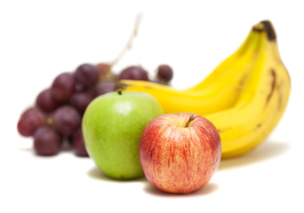 Obraz na płótnie Canvas variety of fruit isolated over white