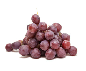 black grapes isolated over white background
