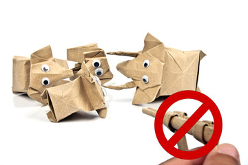 origami elephants recycle paper