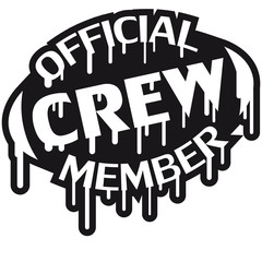 Fototapeta na wymiar Official Crew Member Stamp