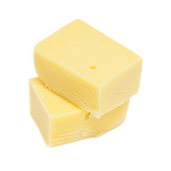 edam cheese isolated on white background