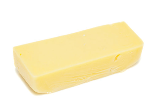 edam cheese isolated on white background