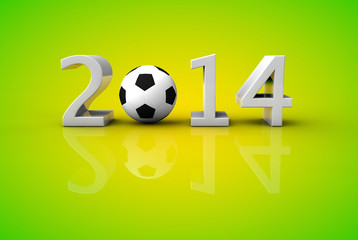 Brazil 2014 world football soccer cup concept