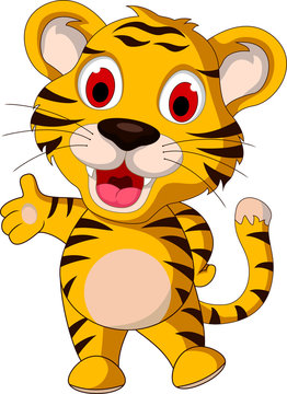 cute baby tiger cartoon