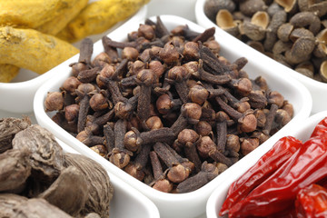 Variety of raw Authentic Indian Spices