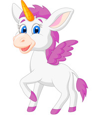 Cute unicorn cartoon