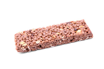 Granola bar isolates on a white background
