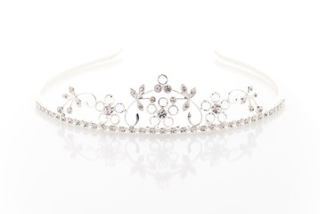 Wedding tiara with crystals