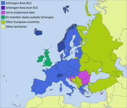 Schengen Area And Surroundings