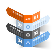 Modern travel theme infographics template