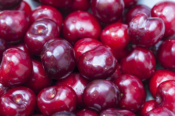 cherries at street market