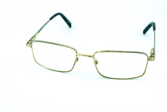 Old Eye Glasses Isolated on White - retro glasses