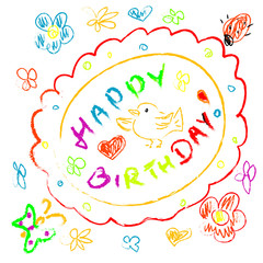 Doodles Birthday Greeting card