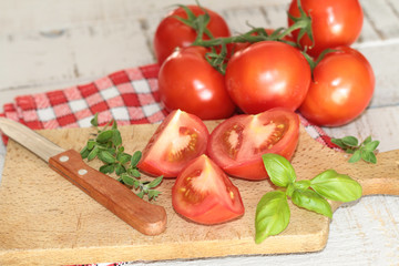 tomate et basilic