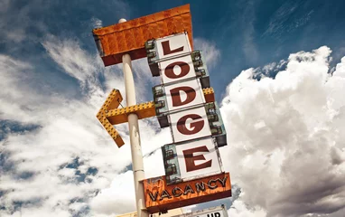 Foto op Canvas Old Lodge sign © Andrew Bayda