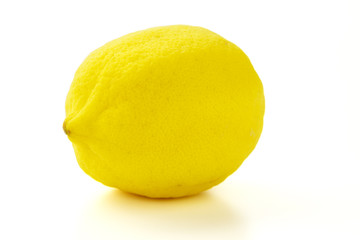 Lemon on the white background with clipping path