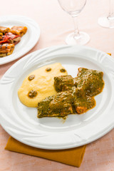 Luccio in salsa saporita con polenta