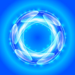 blue abstract vector circle