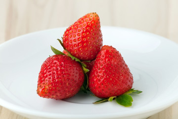 Strawberries on a dish