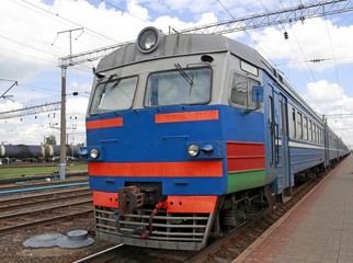 Fototapeta na wymiar Pociąg w Białej Rosji