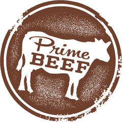 Prime Beef Butcher Shop Stamp