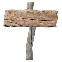 altes Holzschild leer