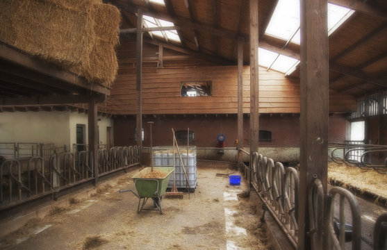 empty farm barn