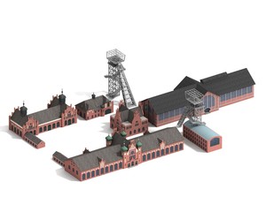 Ruhr colliery mine for coal in the Industrial Age