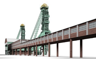 Ruhr colliery mine for coal in the Industrial Age