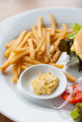 Fast food cheeseburger