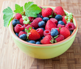 Bowl with fresh berries.